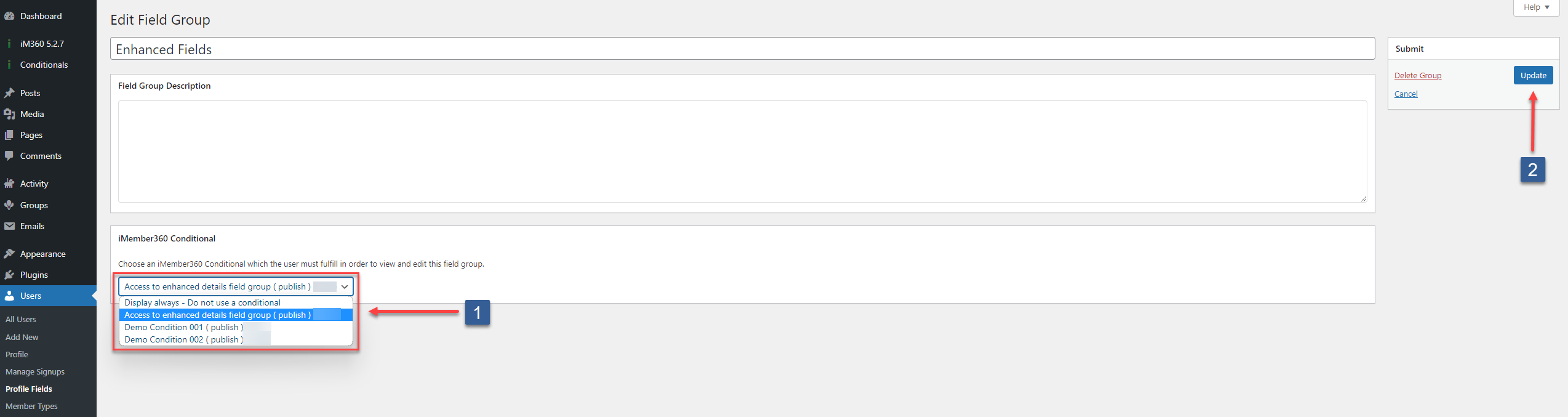 BuddyPress/BuddyBoss Field Group Access – Step 2