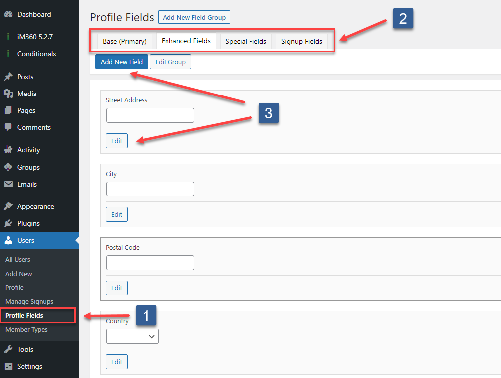 BuddyPress/BuddyBoss Field Sync – Step 1