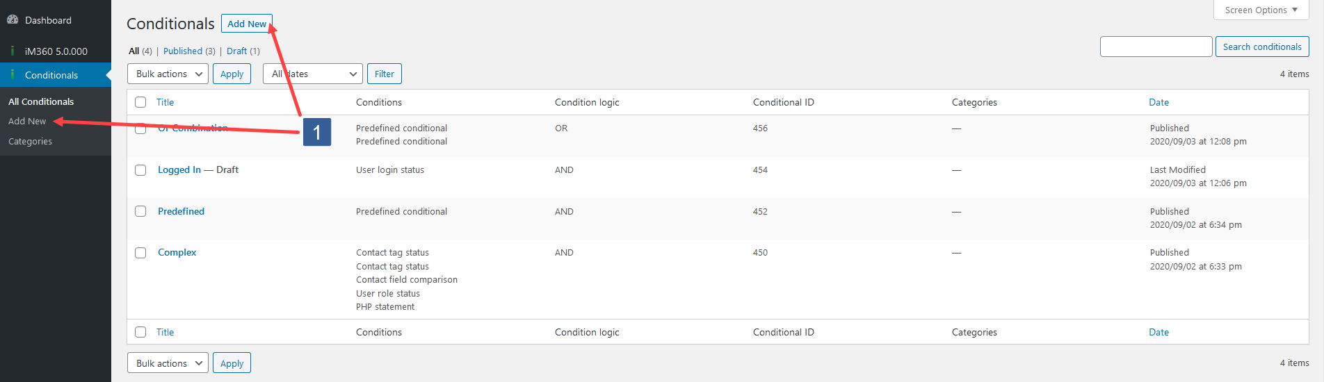 Add a new conditional