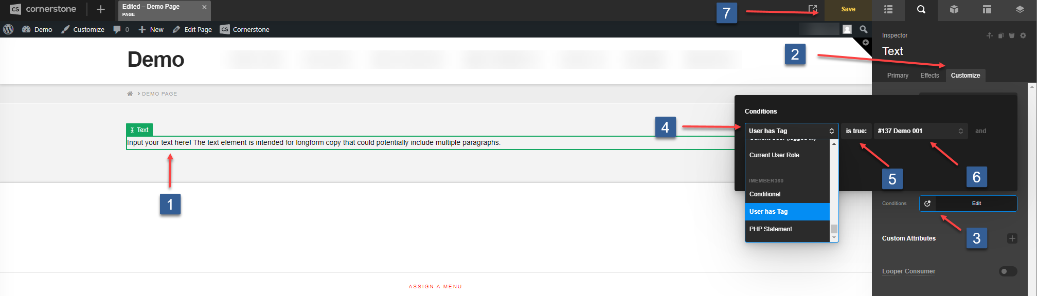 Set Keap Tag condition