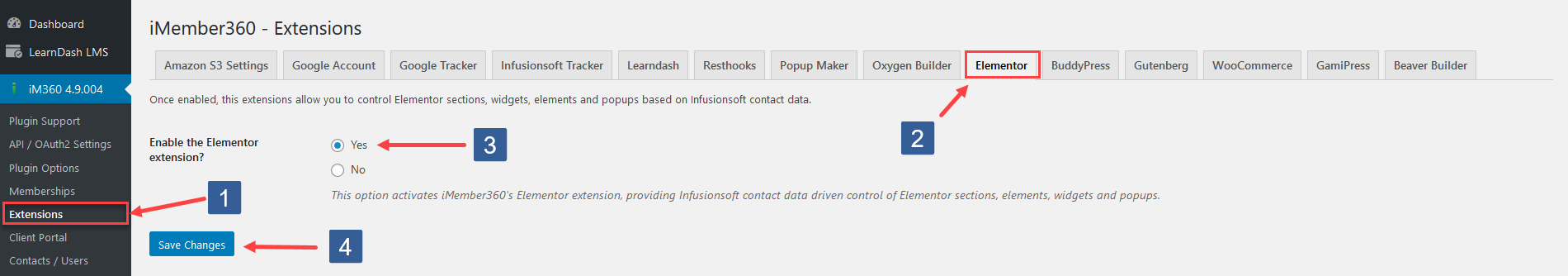 Activate Elementor Extension