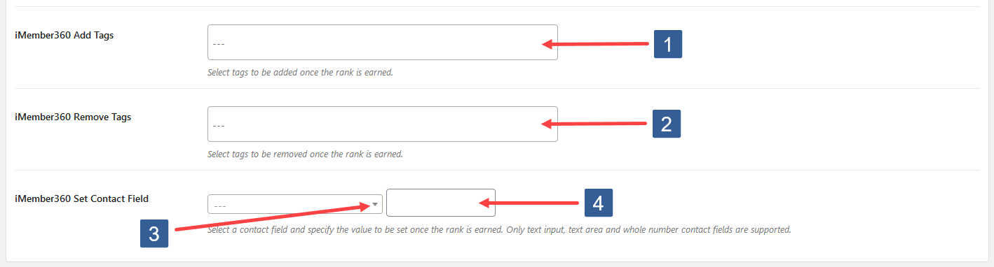 Configuring Actions When Rank Earned