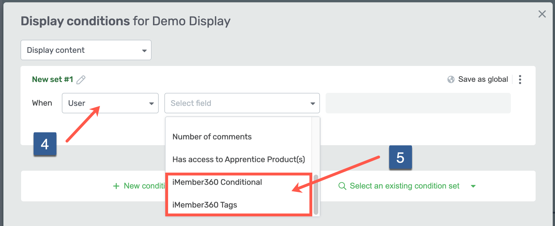 Select iMember360 conditions